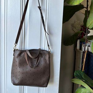 Madewell Mini Perforated Leather Transport Tote